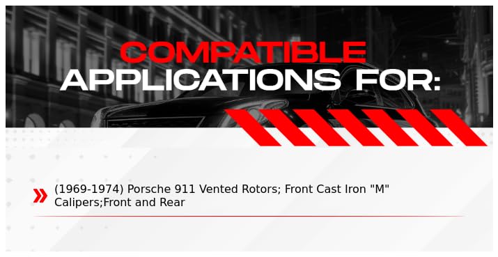 R1 Concepts Premium Front & Rear Brake Kit for 1969-1974 Porsche 911 - Ceramic Brake Pads & Rotors with Hardware Kit | High-Performance Braking System for Classic Cars | Perfect for Street Driving & Track Use
