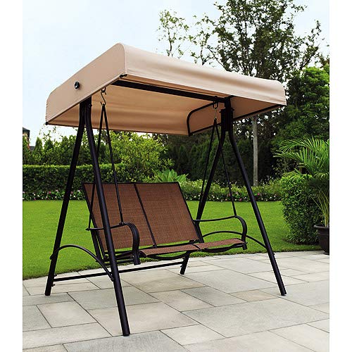 Sand Dune 2-Person Swing Replacement Canopy Top Cover - Durable Outdoor Shade Cover for Patio, Garden, and Backyard Relaxation