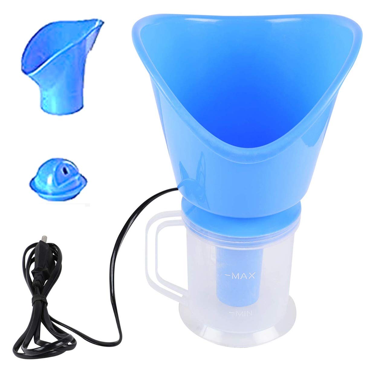 3-in-1 Tree Fit Facial Steamer & Vaporizer with Attachments - Facial Sauna, Nose Steamer & Cough Relief | Portable Home Spa Device for Skin Care & Cold Relief (Blue) | Perfect for Daily Skincare Routine & Allergy Season Comfort