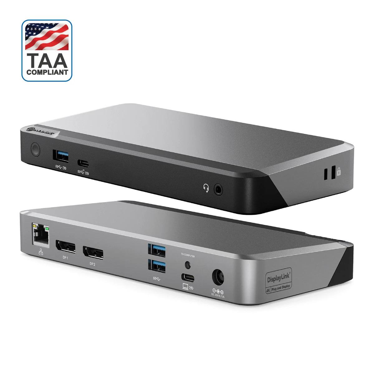 DX2 Dual 4K Display Universal Docking Station with 65W Power Delivery - USB C Hub for Laptop, MacBook & PC - Perfect for Home Office, Gaming & Multi-Monitor Setup