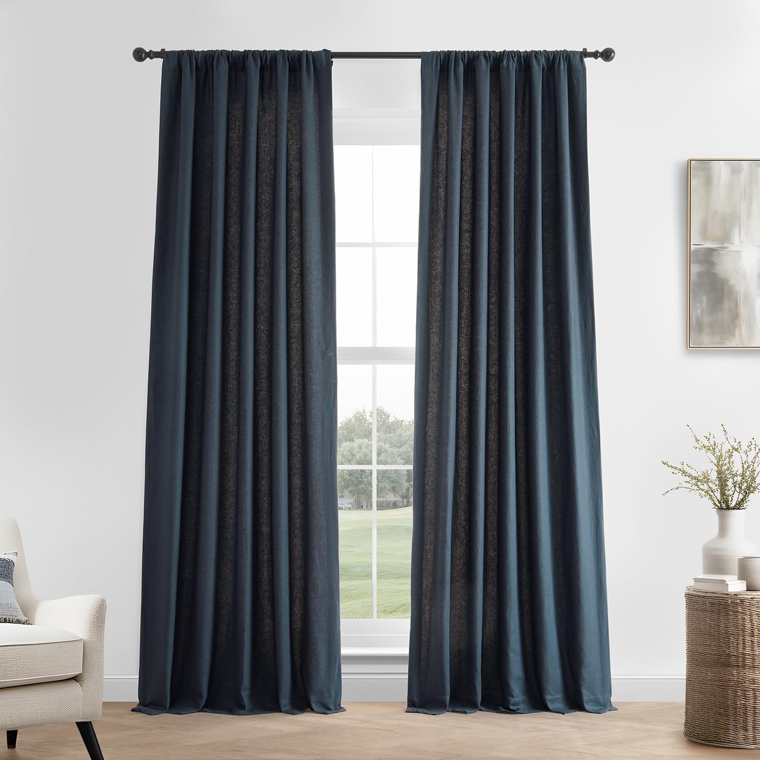 Premium French Linen Blackout Curtains 108