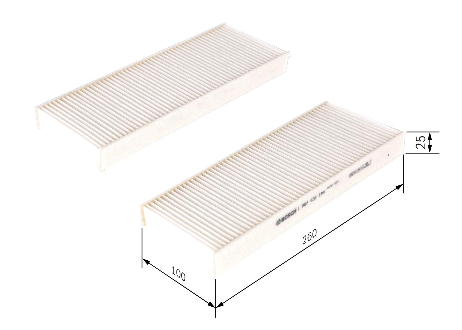 Bosch M2194 Standard Cabin Air Filter for Cars & Trucks - Improve Air Quality & Reduce Allergens in Your Vehicle