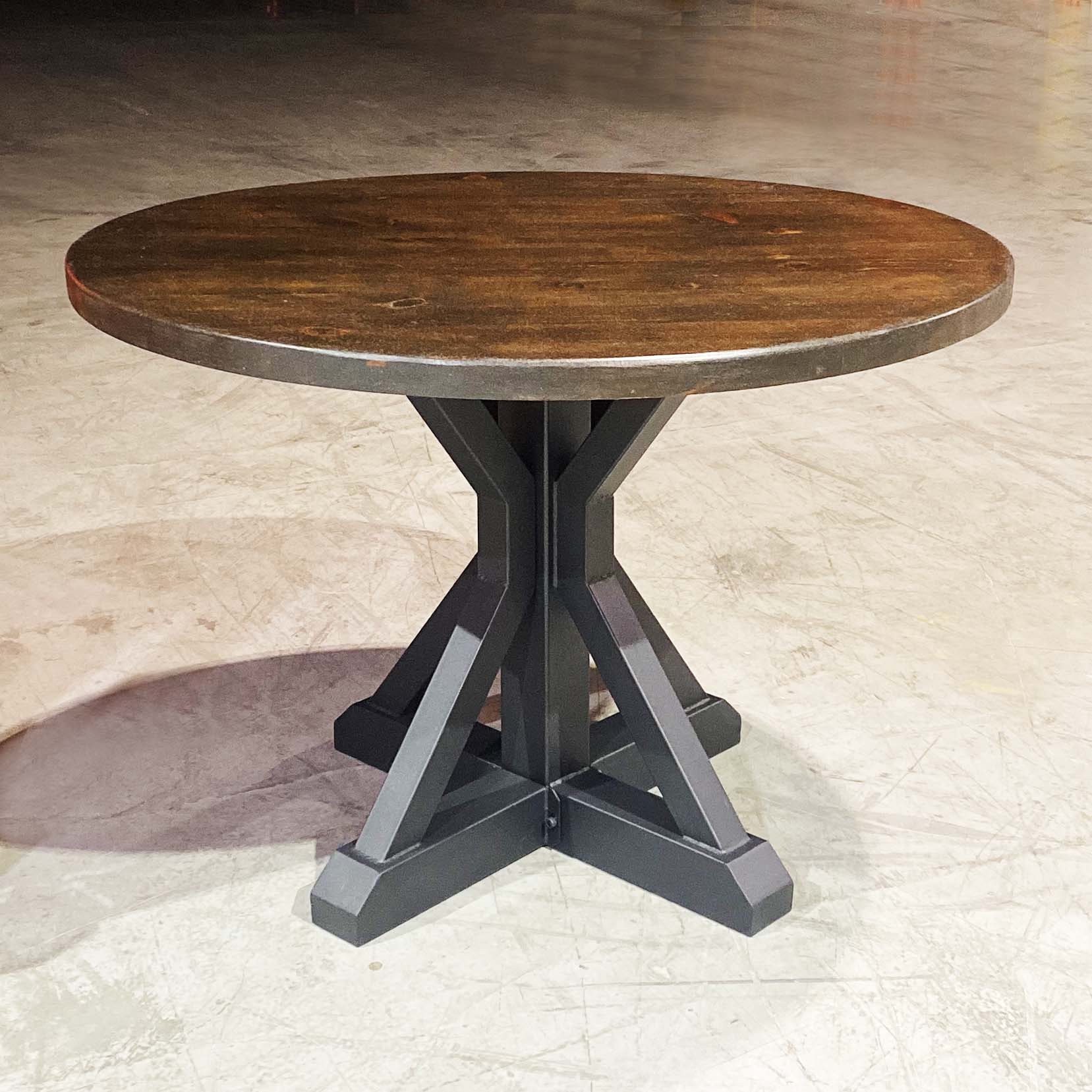 SS511 Round Dining Table Legs - 1 Set of 710mm Tall Metal Trestle Legs for Kitchen, Restaurant & Home Furniture | Sturdy Support for Dining Tables, Countertops & Workbenches