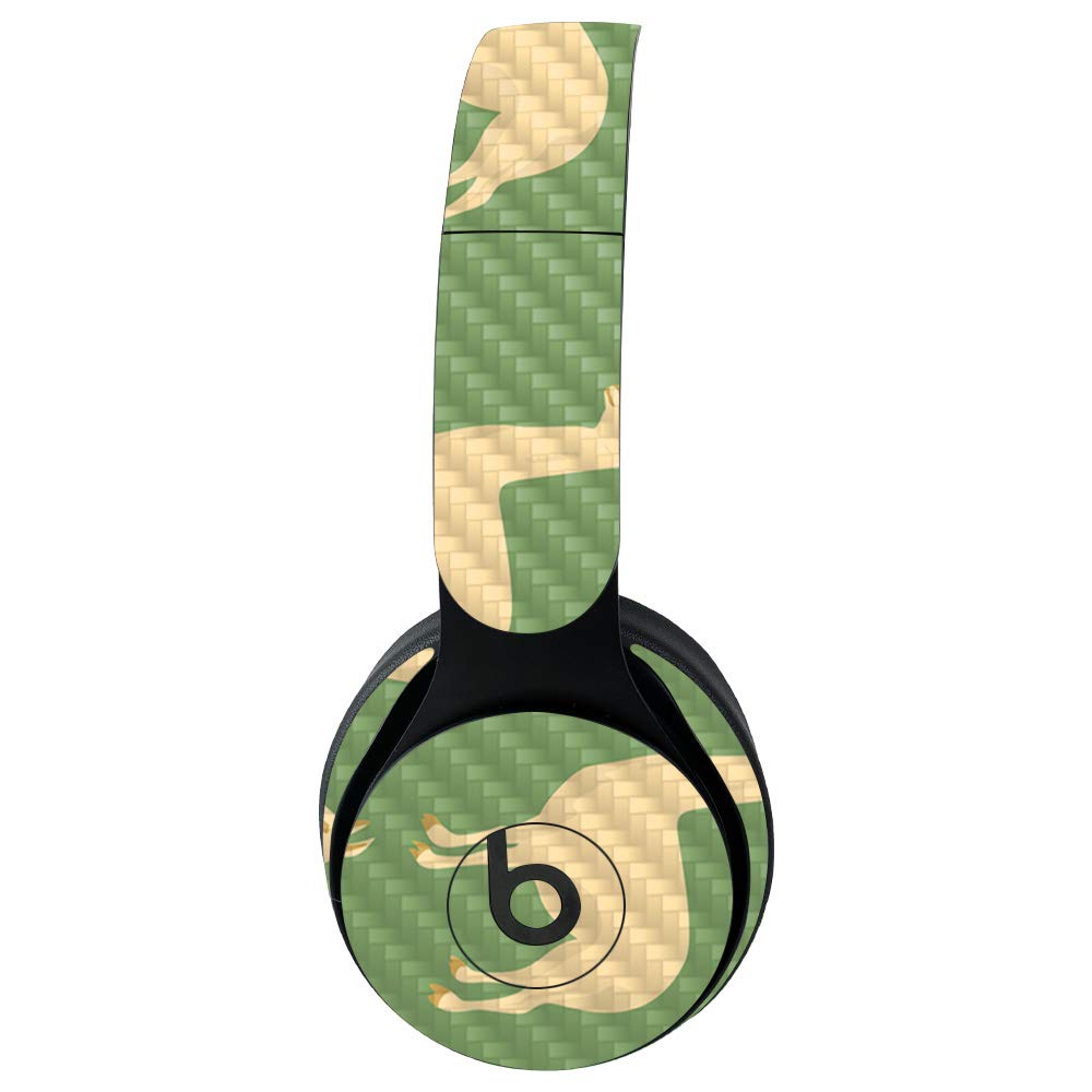 MightySkins Carbon Fiber Skin for Beats Solo Pro Wireless Headphones - Llama Design | Protective & Durable Textured Vinyl Wrap | Easy to Apply, Remove & Change Styles | Made in USA | Perfect for Travel, Workouts & Daily Use