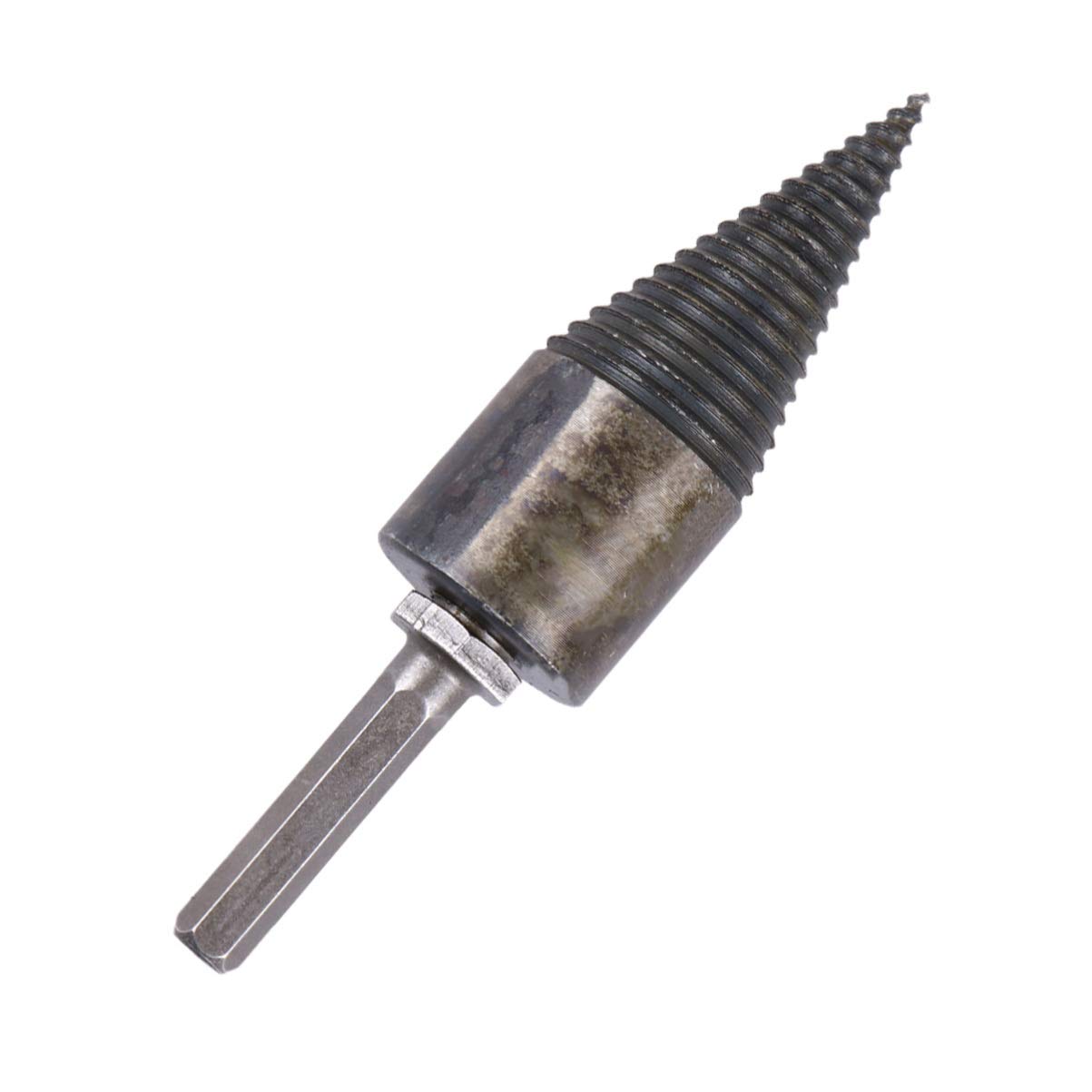 DOITOOL 32mm Hexagon Steel Firewood Log Splitter Drill Bit - Heavy Duty Wood Splitting Tool for Fast Firewood Chopping & Splitting - Perfect for Fireplaces, Wood Stoves, and Camping