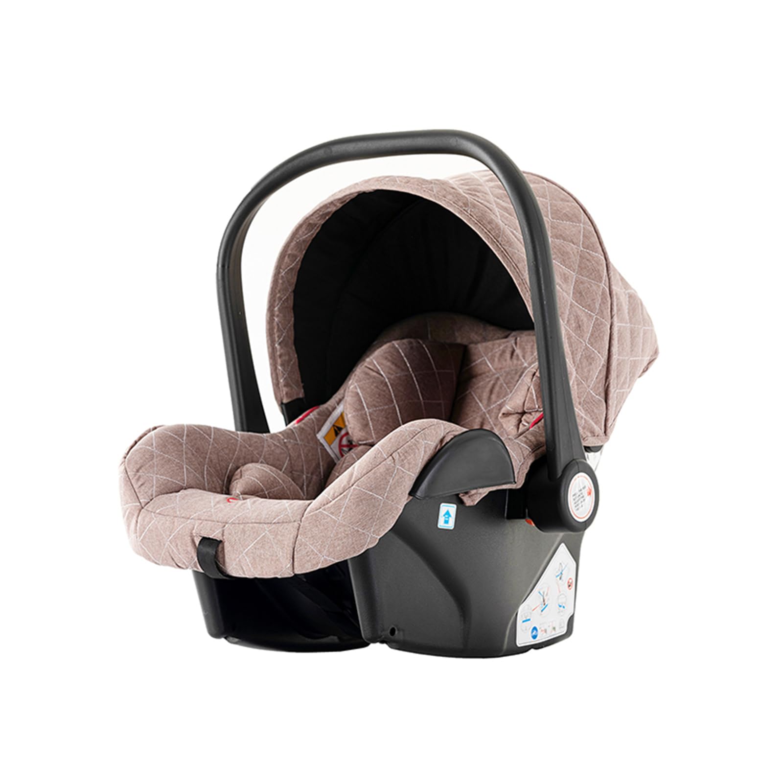 3 in 1 Baby Travel System - Reversible Stroller, Foldable Luxury Pram Buggy for Newborn & Toddler, Portable Pushchair with High Landscape View (MGV9-KHAKI Without Base) - Perfect for Shopping, Travel & Daily Walks