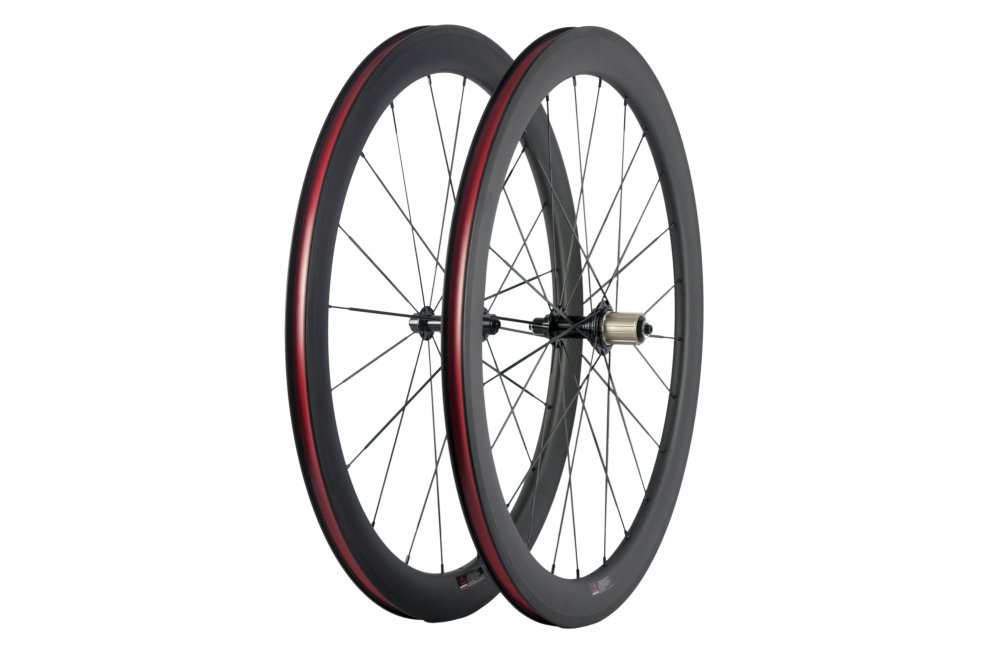 Carbon Fiber Road Bike Wheelset 50mm Clincher - 700c Racing Wheels for Queen Bike | Lightweight & Aerodynamic for Competitive Cycling & Endurance Races