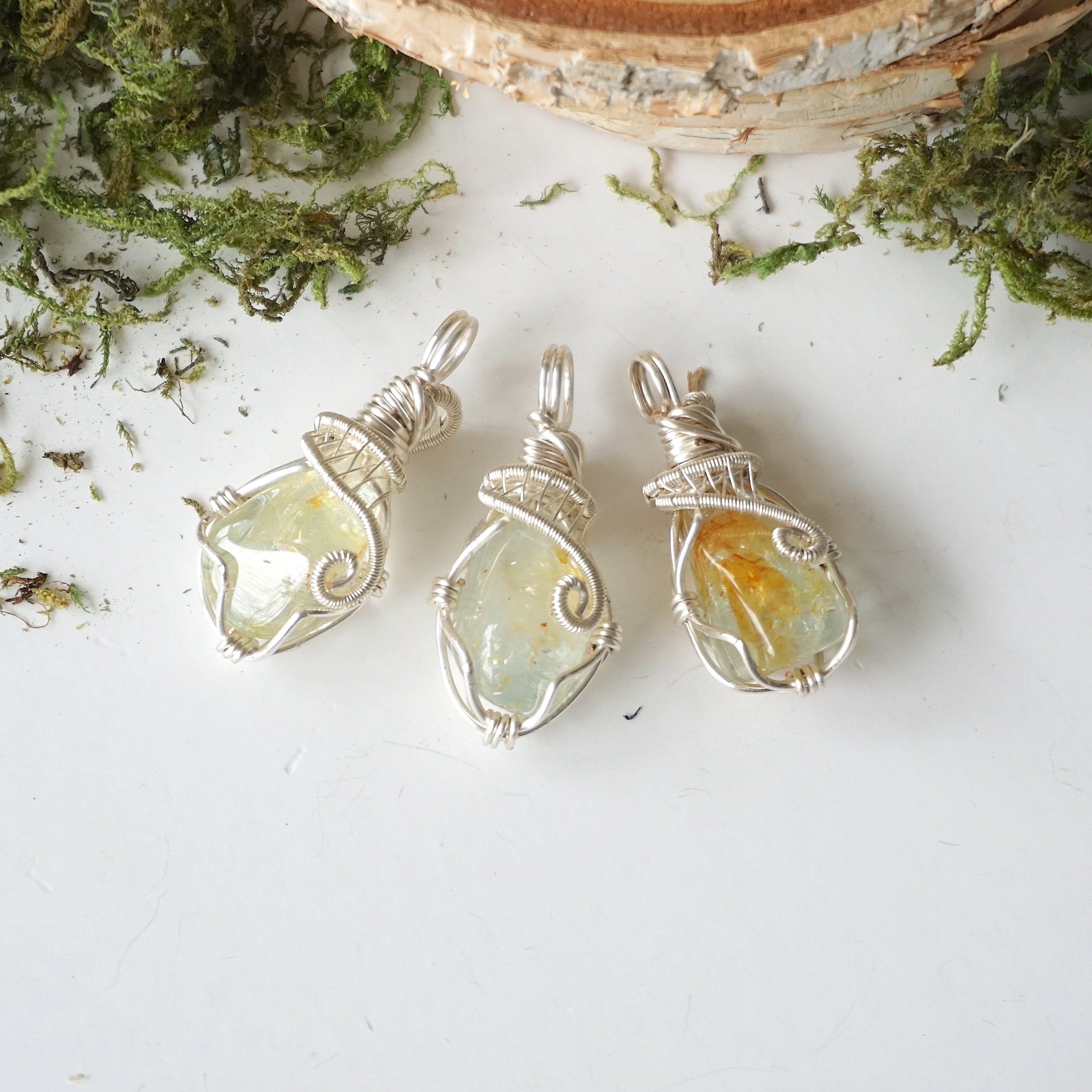 Natural Raw Topaz Gemstone Sterling Silver Plated Pendant Necklace for Women - Perfect for Gifts, Weddings & Everyday Elegance