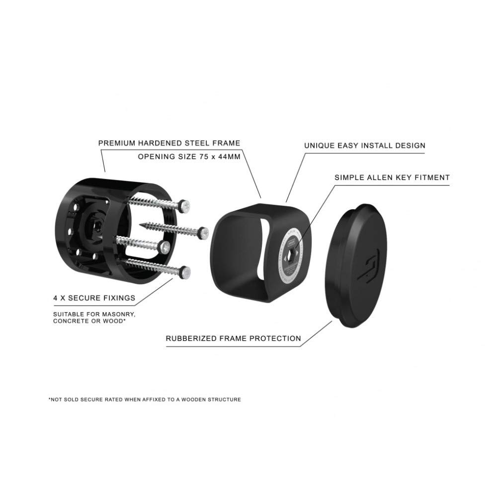 Hiplok ANKR Heavy Duty Ground & Wall Anchor for Bikes - Secure Motorcycle, Scooter, and Bicycle Parking Solution for Home, Garage, and Outdoor Use
