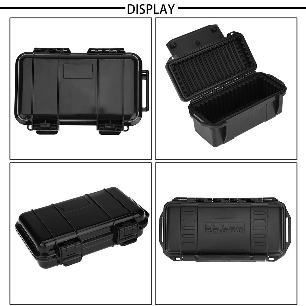 Heavy Duty Waterproof Storage Box - Shockproof & Airtight Sealed Container for Outdoor Camping, Emergency Supplies, Travel & Hiking (7.9x3.9x3.2 Inches) - Perfect for Food Storage, First Aid Kits & Survival Gear