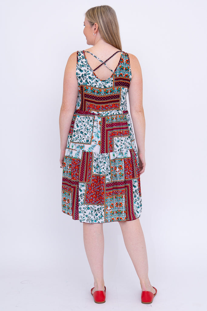 Kayana Women's Floral Print Summer Dress - Elegant Teal Blue A-Line Dress for Casual Wear, Beach Vacation & Party Outfits
