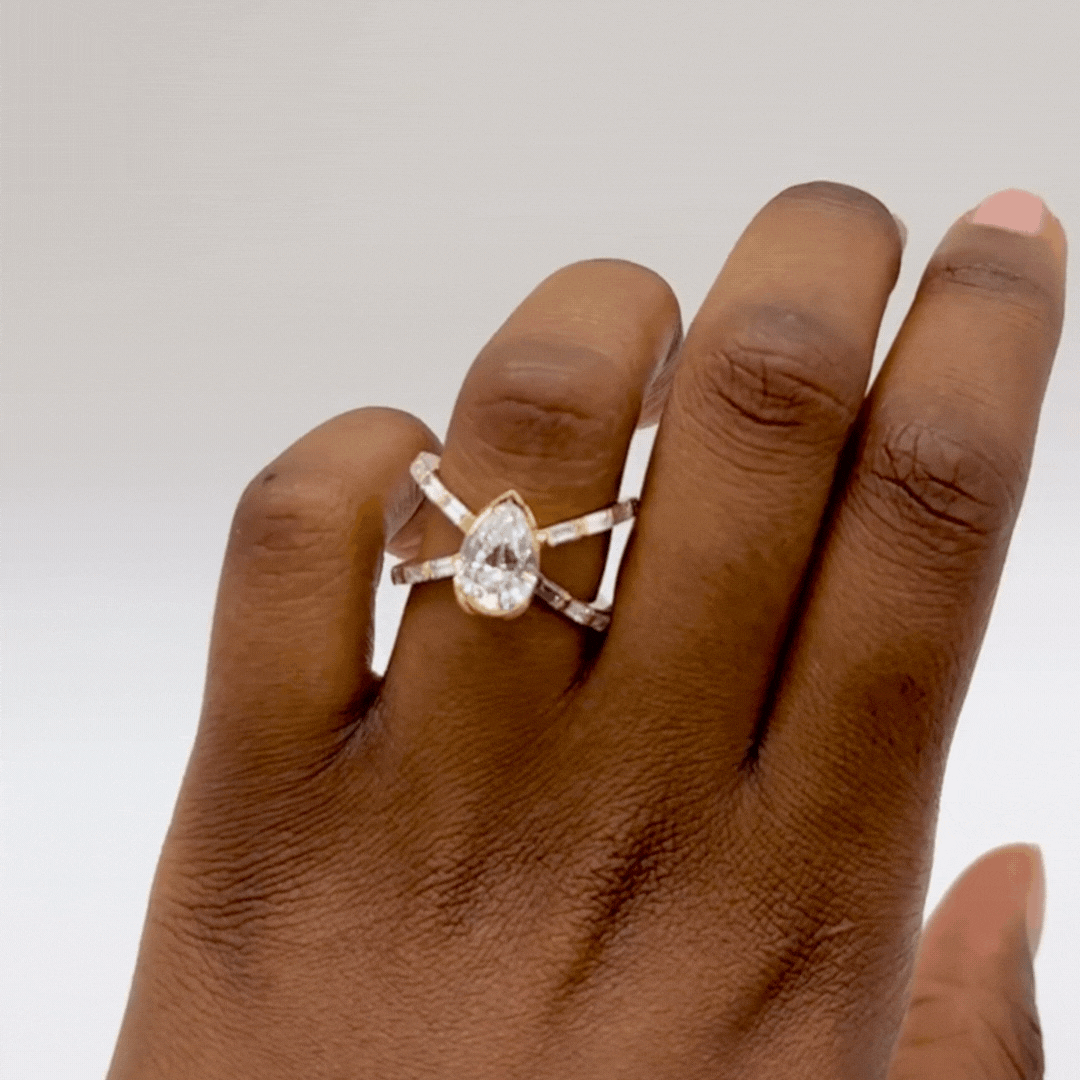 Pear X Ring - Elegant Stainless Steel Adjustable Fashion Ring for Women - Perfect for Daily Wear, Parties, and Gifts