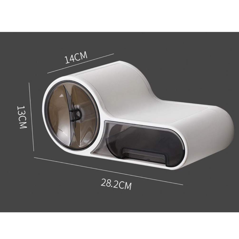 TOPBATHY Roll Coat Hanger Round Toilet Paper Holder & Storage Rack - White Suction Cup Bathroom Organizer for Paper Towels, Tissues & Home Essentials - Perfect for Small Spaces, Apartments & Bathroom Organization