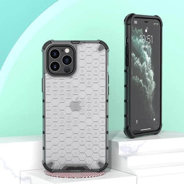 Durable Honeycomb Shockproof Case for iPhone 12 - Slim Protective Phone Cover with Anti-Slip Grip | Perfect for Outdoor Activities, Work & Daily Use