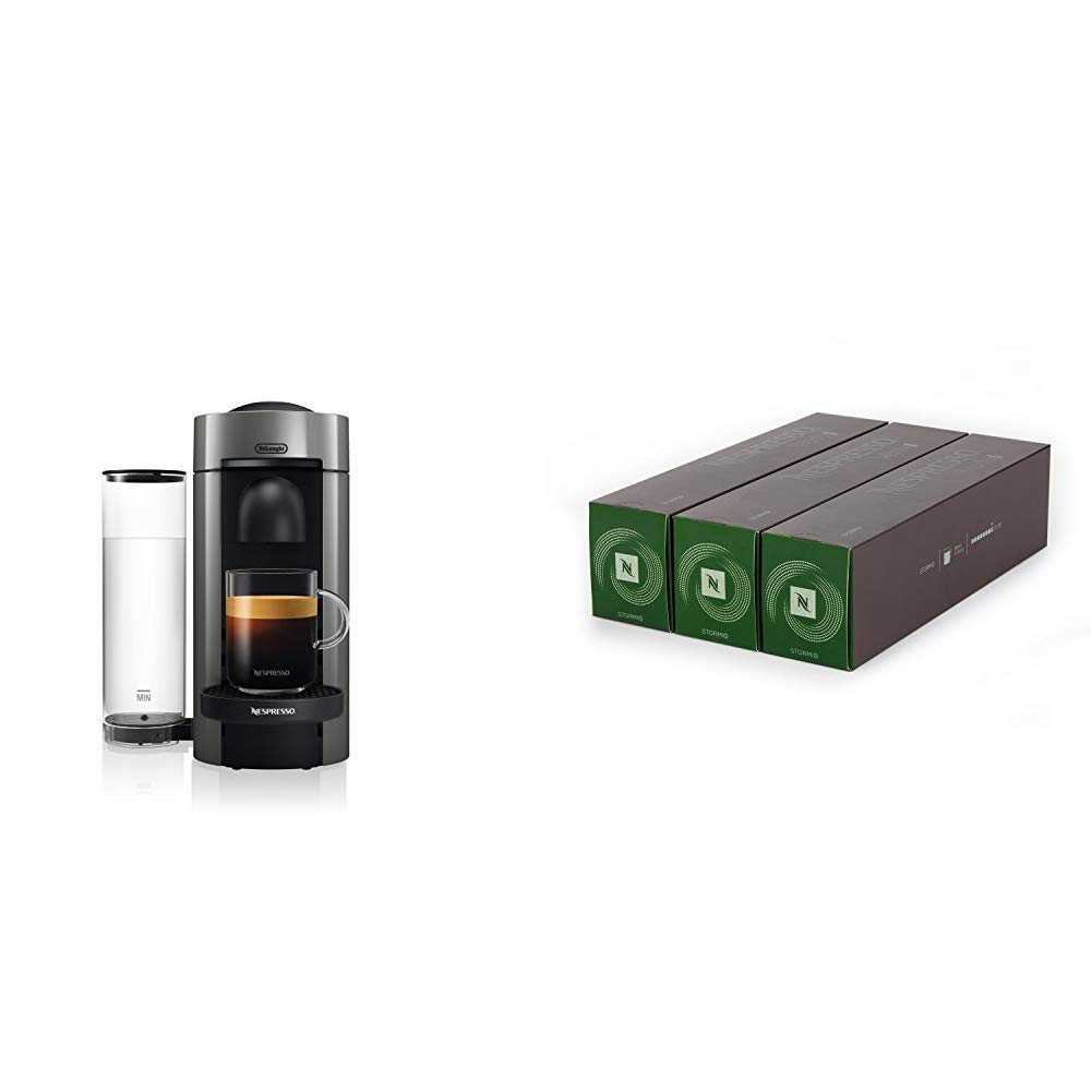 De'Longhi Nespresso Office Coffee Machine Starter Kit with 250 Capsules - Compact Grey Espresso Maker for Home & Office Use