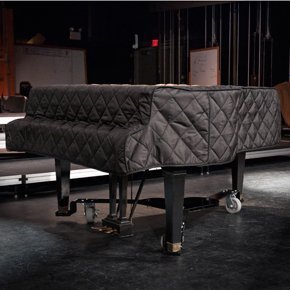 Premium Black Quilted Grand Piano Cover - Fits Pianos 4'10