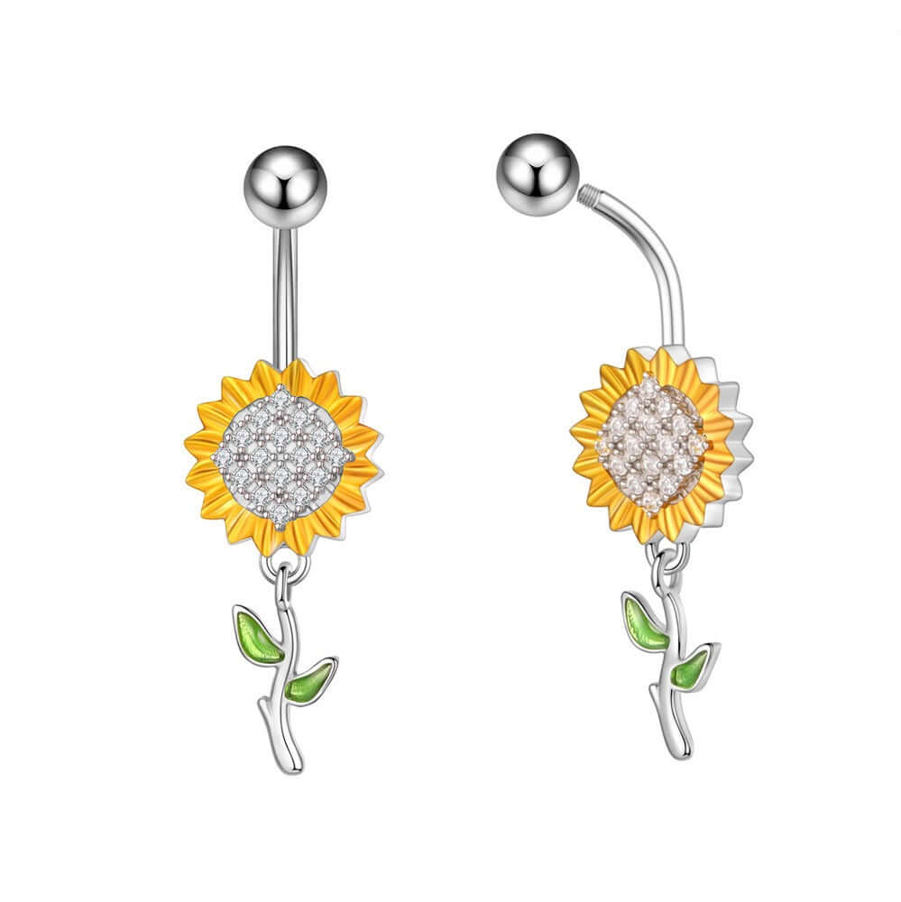 Vibrant Enamel Butterfly Belly Button Rings | WH2797 - Stylish Body Jewelry for Summer Outfits & Beach Parties