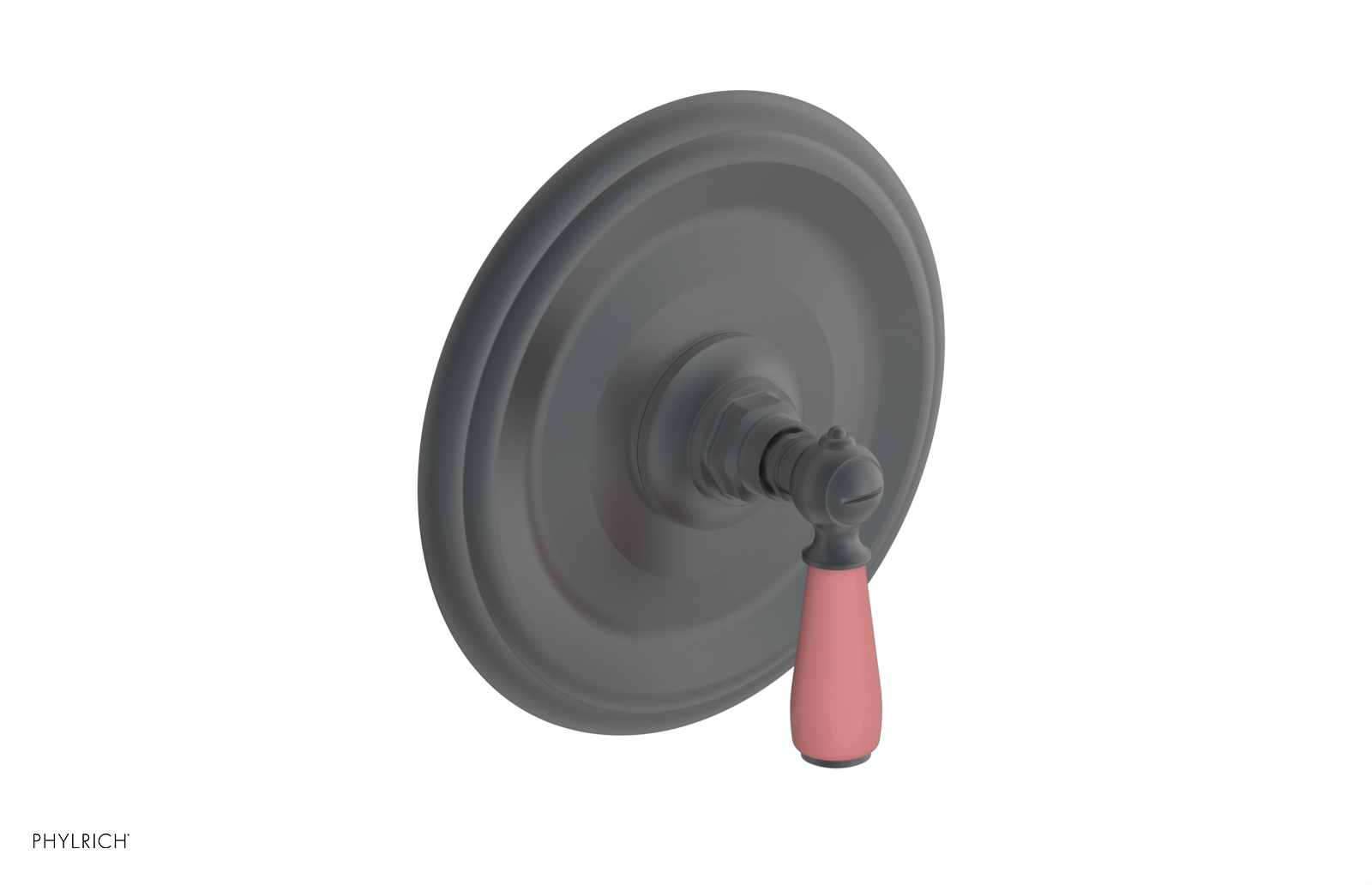 Jamestown Thermostatic Shower Trim Kit with Lever Handle & Pink Accents - Model 4735 | Modern Bathroom Upgrade for Spa-Like Experience
