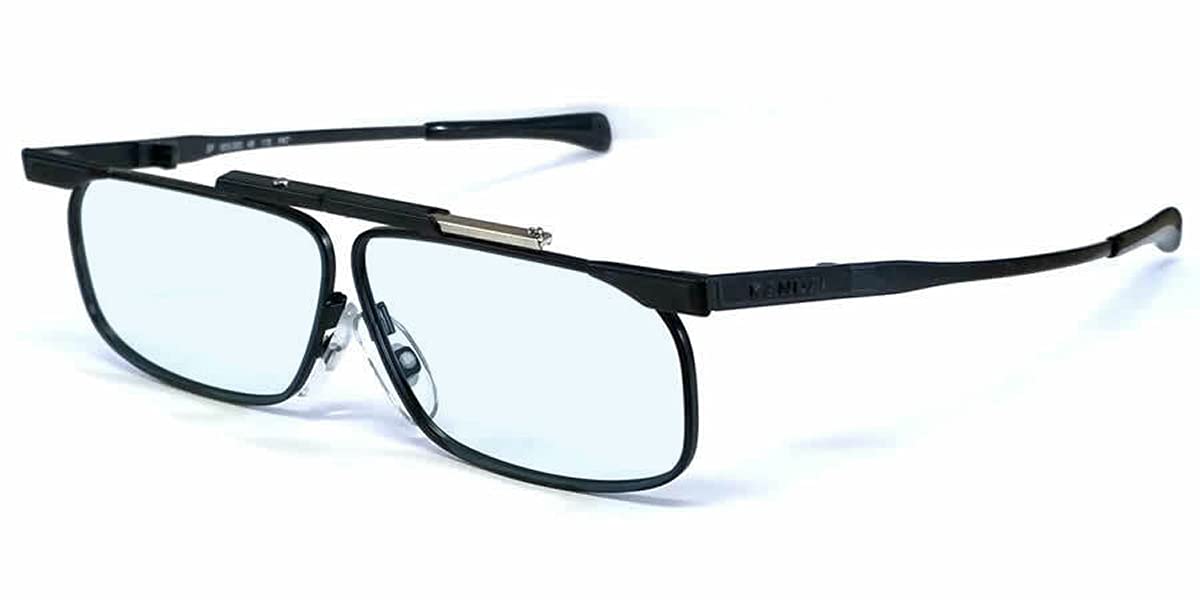 SlimFold Kanda (005) Japanese Folding Reading Glasses with Case - Black Frame & Blue Light Filter Lenses for Reading, Travel, and Computer Use