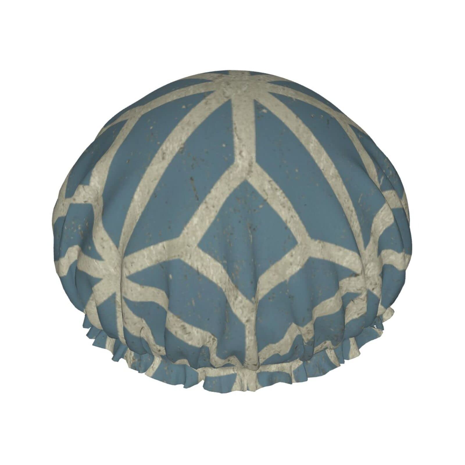 Waterproof Reusable Shower Cap for Women - Coral Pattern Double Layer Bathing Hair Cap | Shower, Spa, Swimming & Hair Care Protection