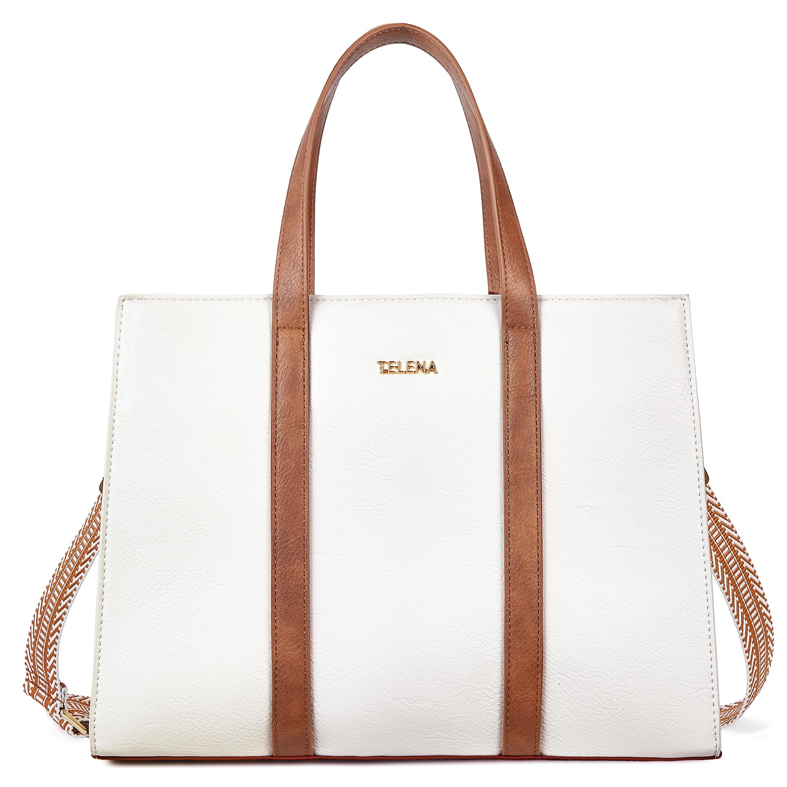 Telena Genuine Leather Tote Bag for Women - Stylish Crossbody Purse with Multiple Compartments & Adjustable Shoulder Strap | Perfect for Work, Travel & Everyday Use
