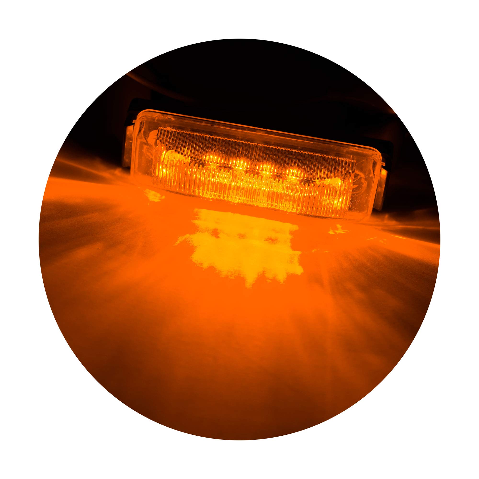 12 Diode LED Amber Marker Clearance Lights 4