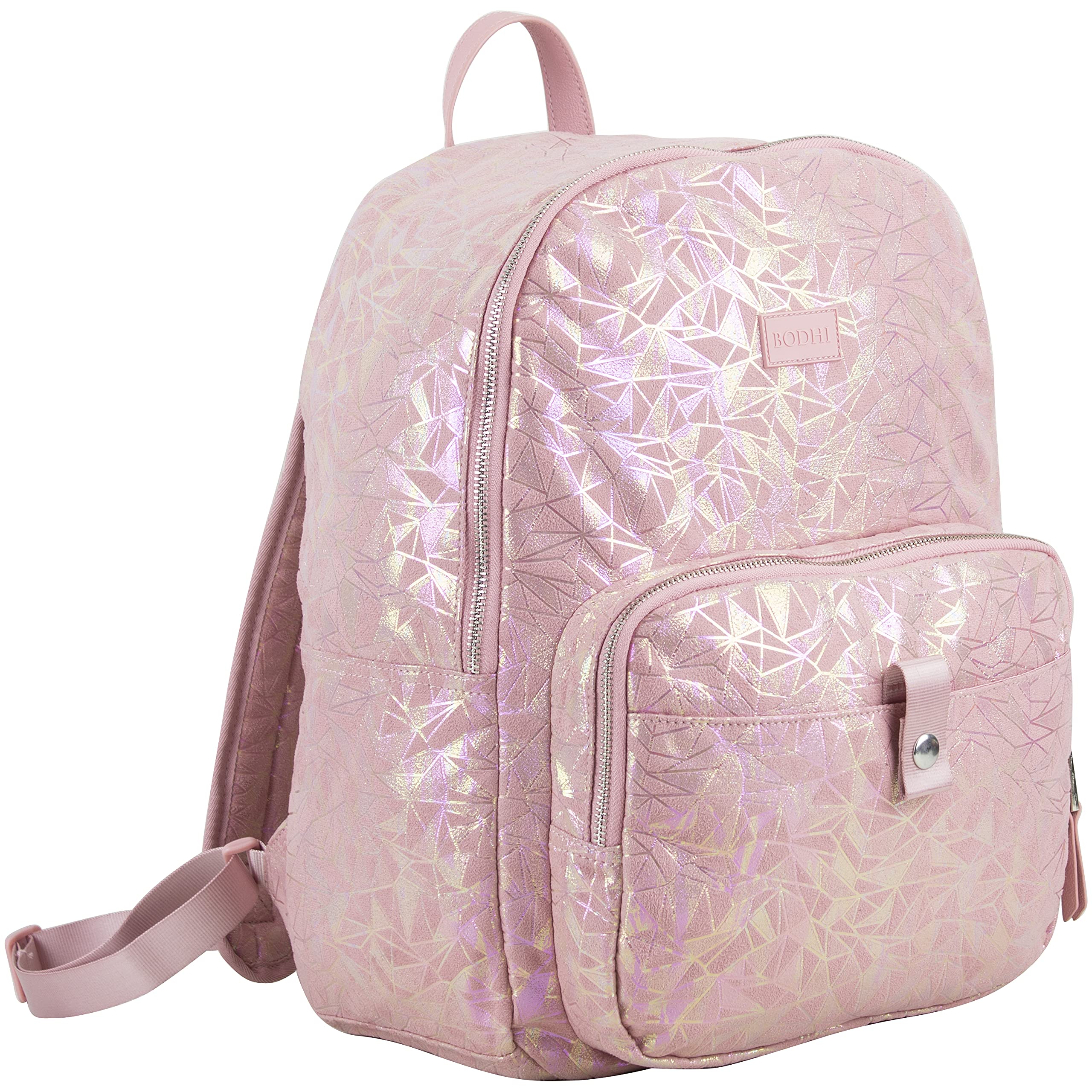BODHI Township Backpack - Stylish Pink Geometric Design Laptop Backpack for Women & Men, Perfect for Travel, Work, School & Outdoor Adventures