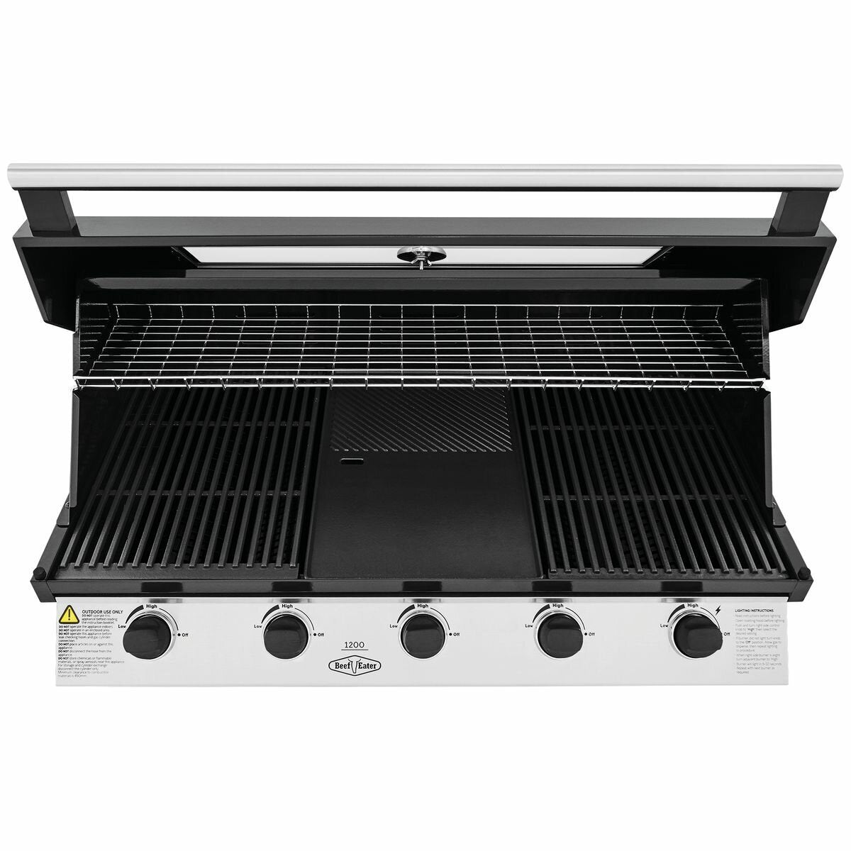 Beefeater 1200 Series 5 Burner Built-In LPG BBQ Grill - BBG1250BB | Outdoor Cooking, Backyard Entertaining & Patio Dining