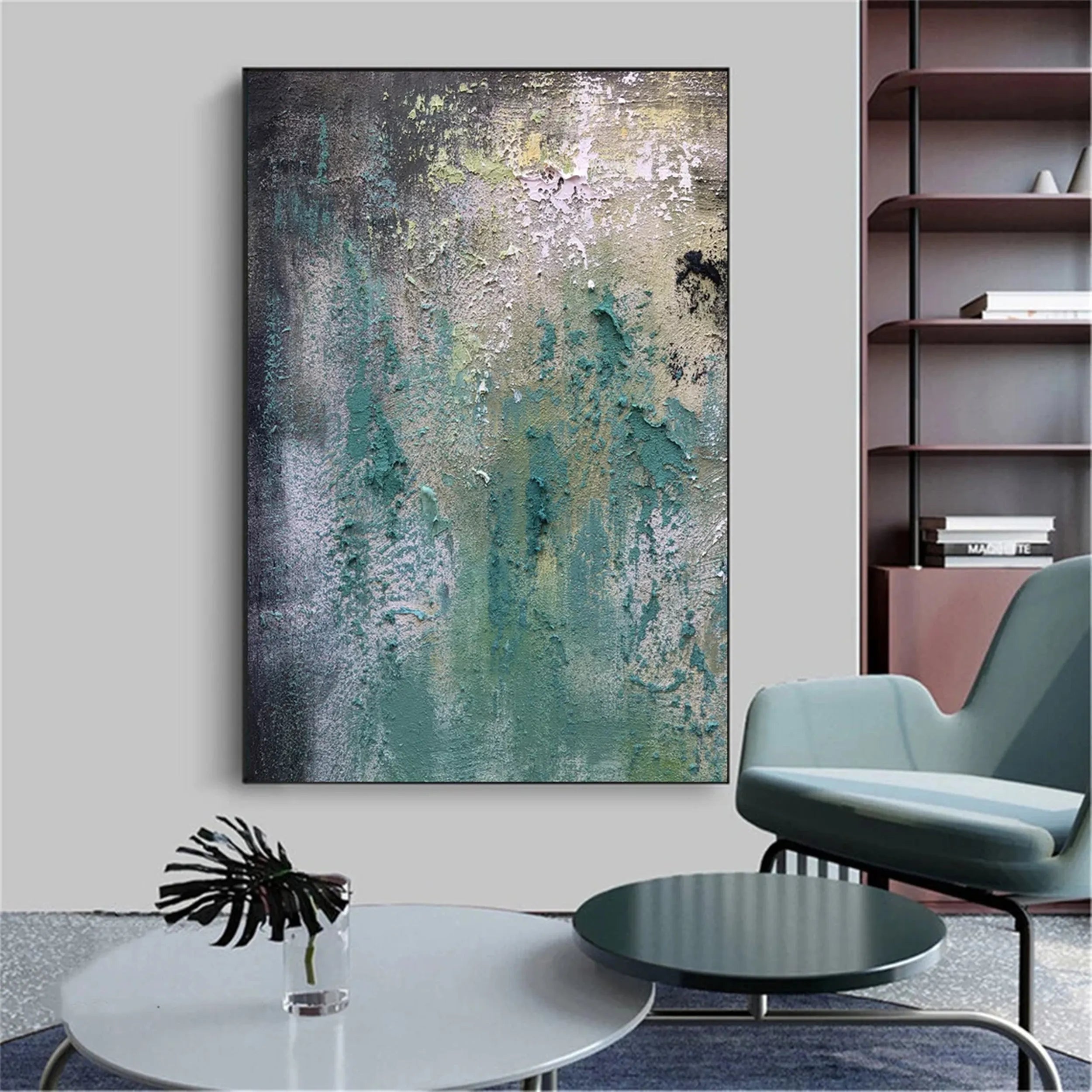 Abstract Painting #AB 114 - Modern Wall Art for Living Room, Bedroom & Office Decor | Handmade Canvas Artwork