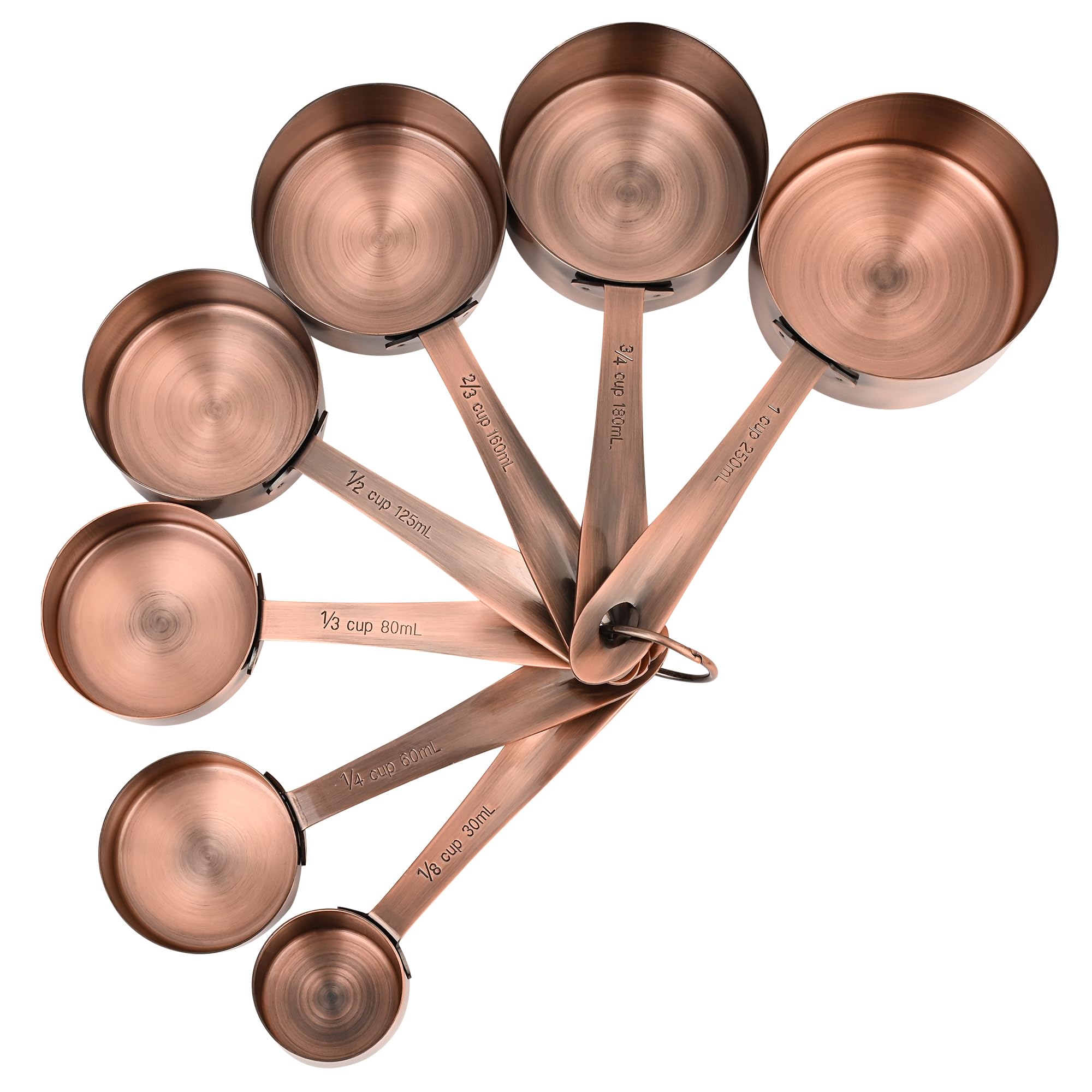 Premium 17-Piece Copper & Stainless Steel Measuring Cups and Spoons Set with Leveler - Essential Baking & Cooking Tools for Home Kitchen, Professional Chefs & Bakers