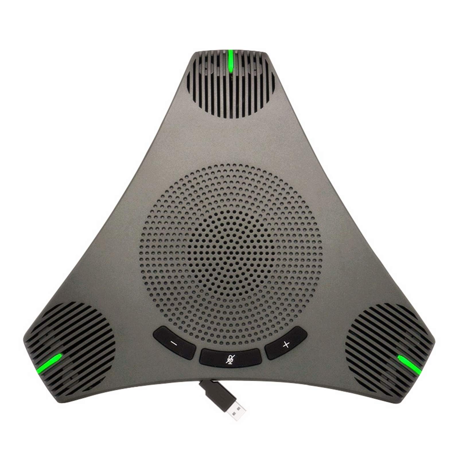 Omnidirectional USB Conference Microphone for 8-10 People - 360° Business Speakerphone with Intelligent DSP Noise Reduction for Video Meetings (Gray) - Perfect for Zoom, Skype & Remote Team Collaboration