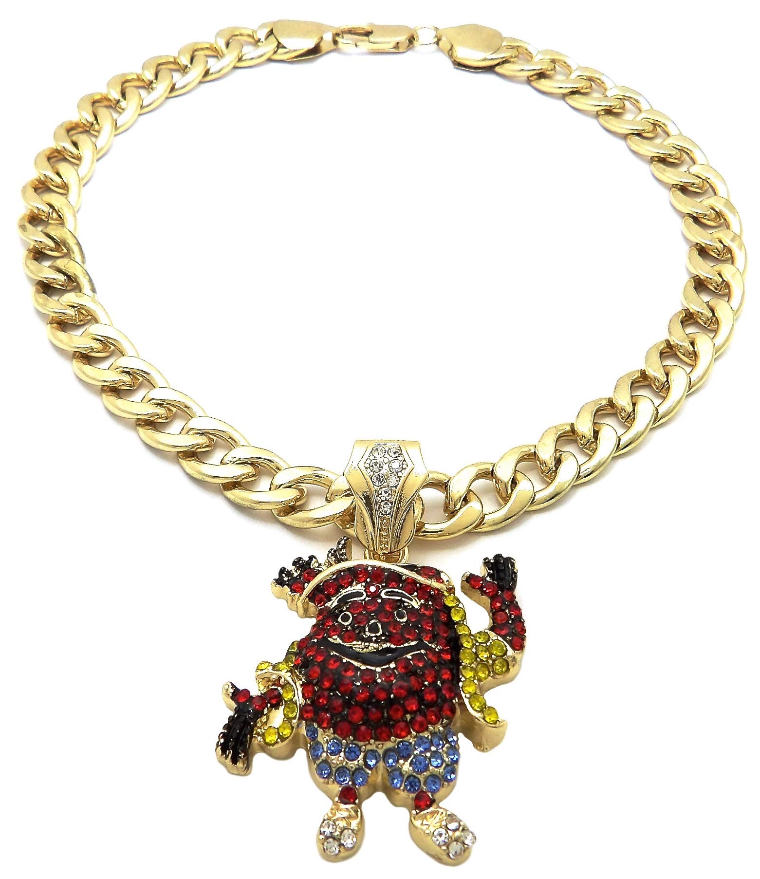 Cool Men's Pendant Necklace with Franco Chain - Stylish Hip Hop Jewelry for Men, Perfect for Gifts, Parties & Everyday Wear