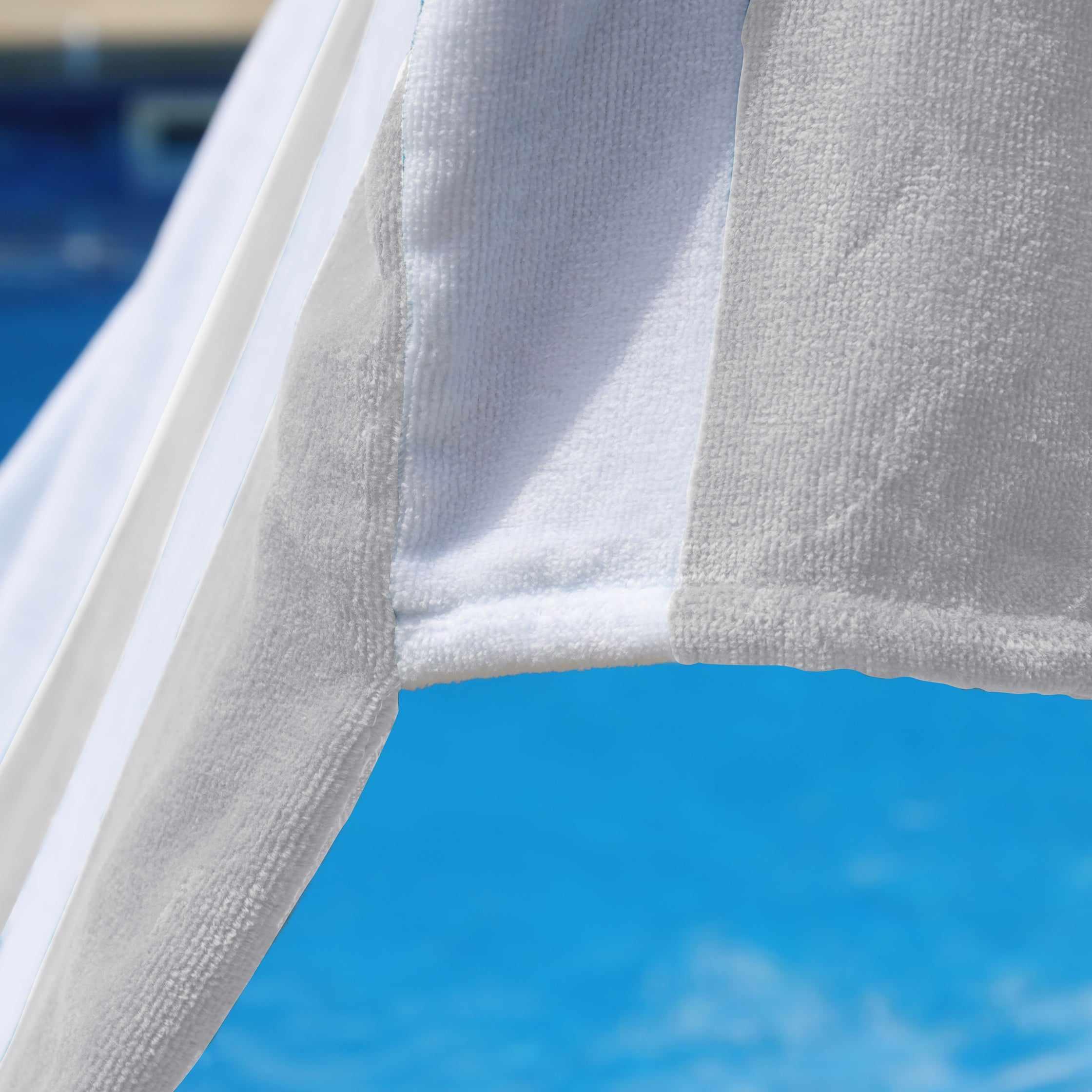 Premium Cabana Striped Cotton Chaise Lounge Chair Cover Set – Standard Size, UV & Water Resistant – Perfect for Poolside, Patio, and Outdoor Furniture Protection