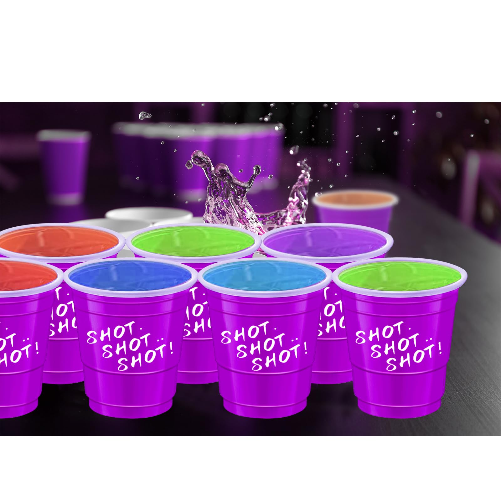 120-Pack Purple Plastic Shot Glasses 2 oz - Disposable Purple Shot Cups for Cocktails, Jello Shots, Tastings, Parties & Events - Perfect for Bars, Weddings & Celebrations