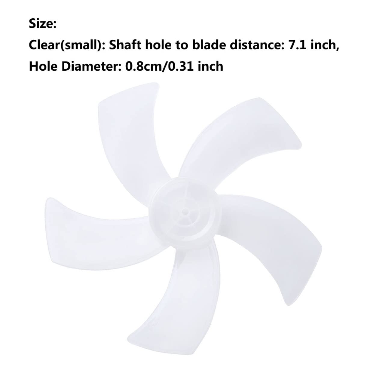FEESHOW 5-Blade Plastic Fan Replacement for 16 Inch Stand Fan, Pedestal Fan & Table Fan - Clear Universal Size - Perfect for Home, Office & Bedroom Cooling