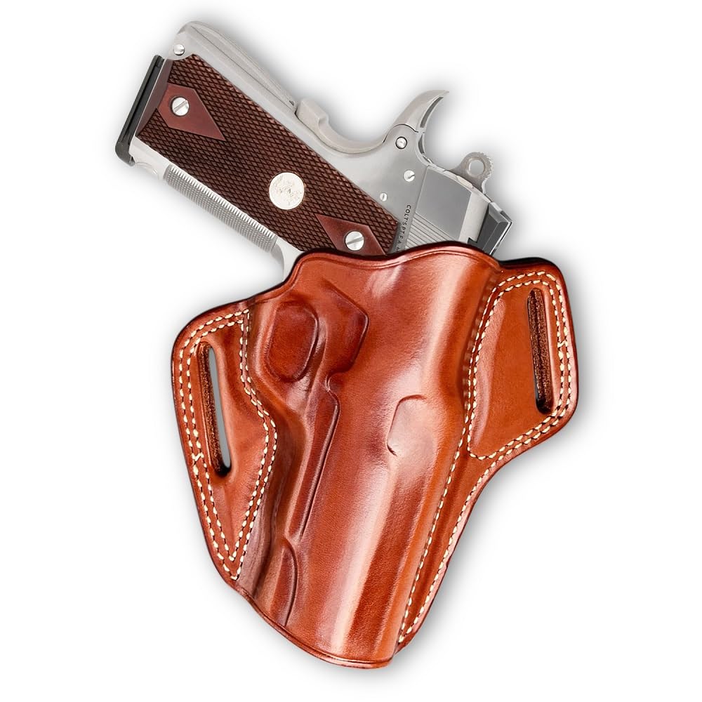 Premium Leather OWB Pancake Holster for Colt 1911 9mm/40/45 (Non-Rail 4.25