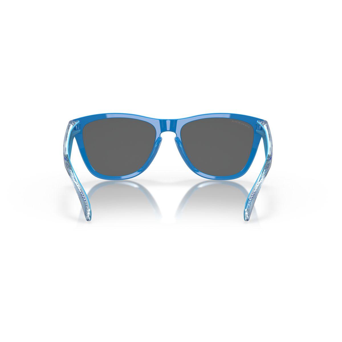 Oakley Frogskins Sunglasses - Low Bridge Fit, Hi Res Polished Sapphire/Prizm Black Lenses (0OO9245-9245C9) for Running, Cycling & Outdoor Sports