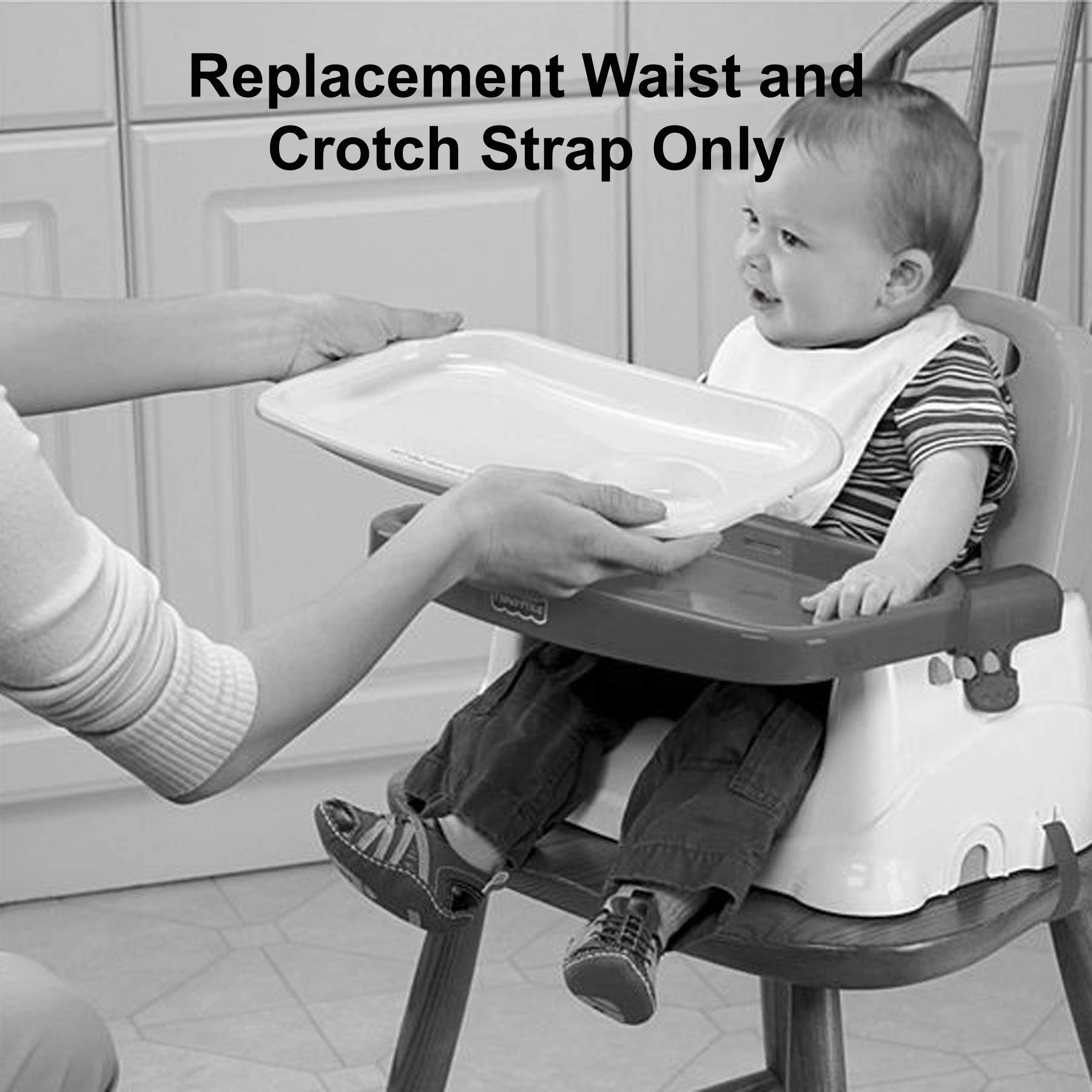 Fisher-Price Healthy Care Booster Seat B7275 Replacement Strap - 1 Blue Waist & Crotch Strap Set for Secure Child Safety | Perfect for Home, Travel & Restaurant Use