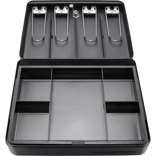 Barska CB13052 12 Standard Fold Out Cash Box with Key Lock - Secure Money Storage for Home, Office, or Retail Business Use