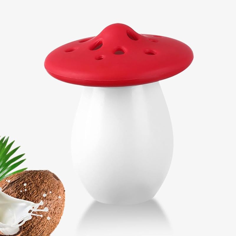 Natural Mushroom-Shaped Baking Soda Holder for Refrigerator - Eco-Friendly Fridge Deodorizer Container, Odor Eliminator & Smell Remover (1 Pack) - Perfect for Kitchen, Pantry & RV Refrigeration