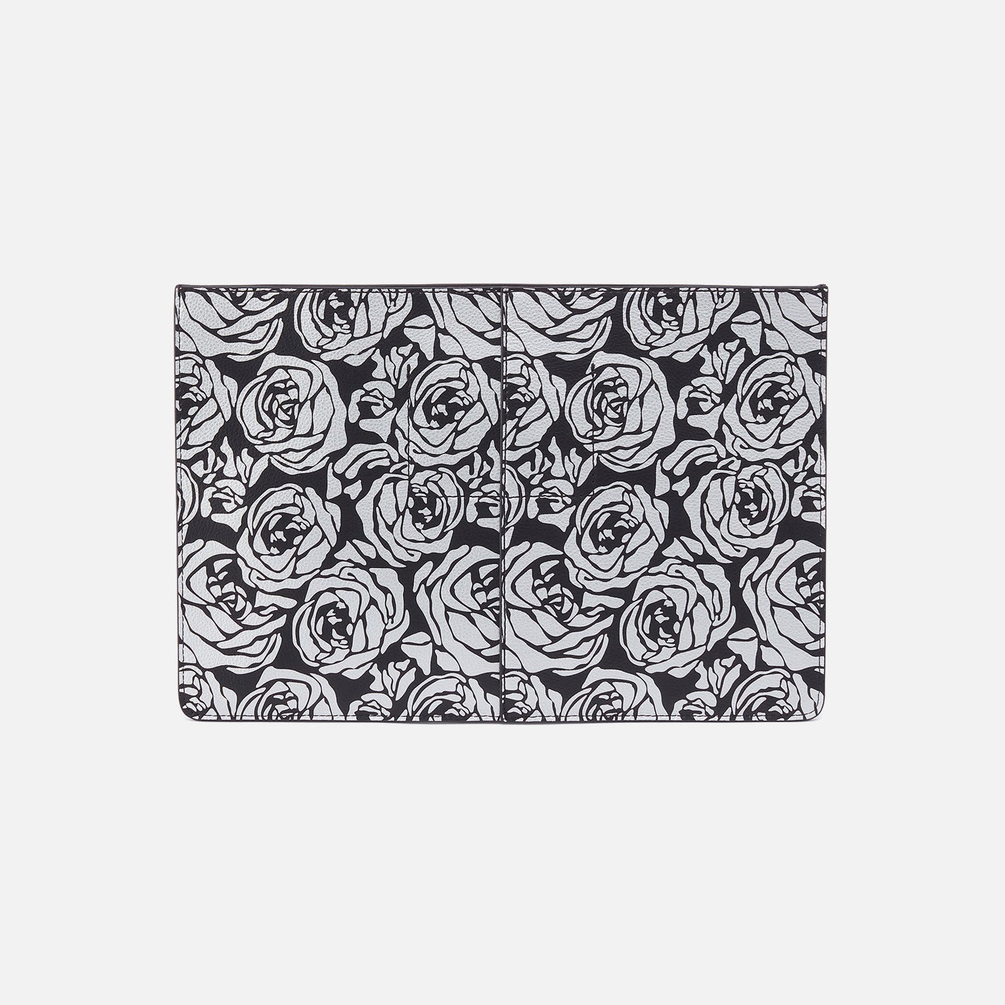 Premium Printed Leather Laptop Sleeve - Silver Rose Design for MacBook & Ultrabooks | Stylish Protection for Work, Travel & College