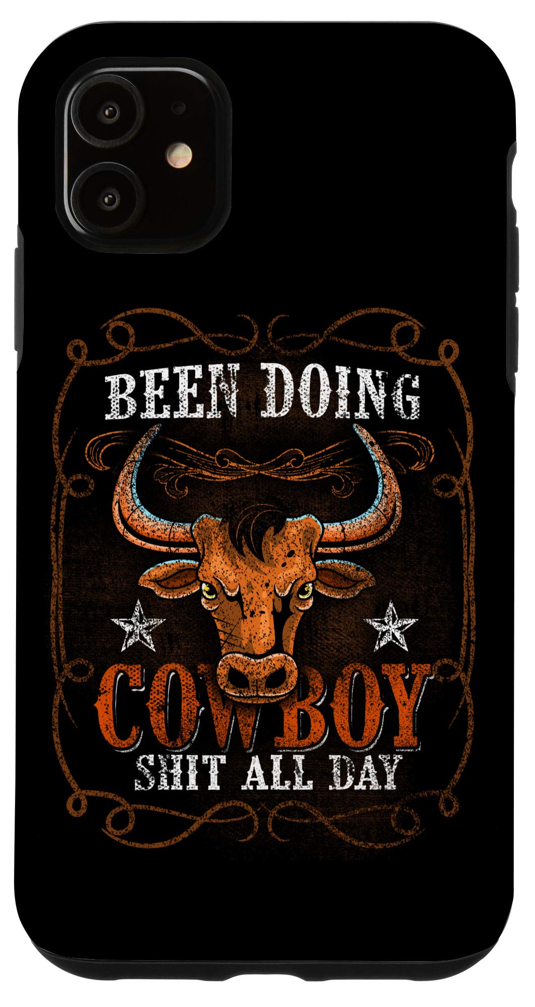 iPhone 11 Case - Western Cowboy Bull Riding Design - Durable Protective Phone Cover for Men & Women - Perfect for Rodeo, Country Music Festivals and Outdoor Adventures