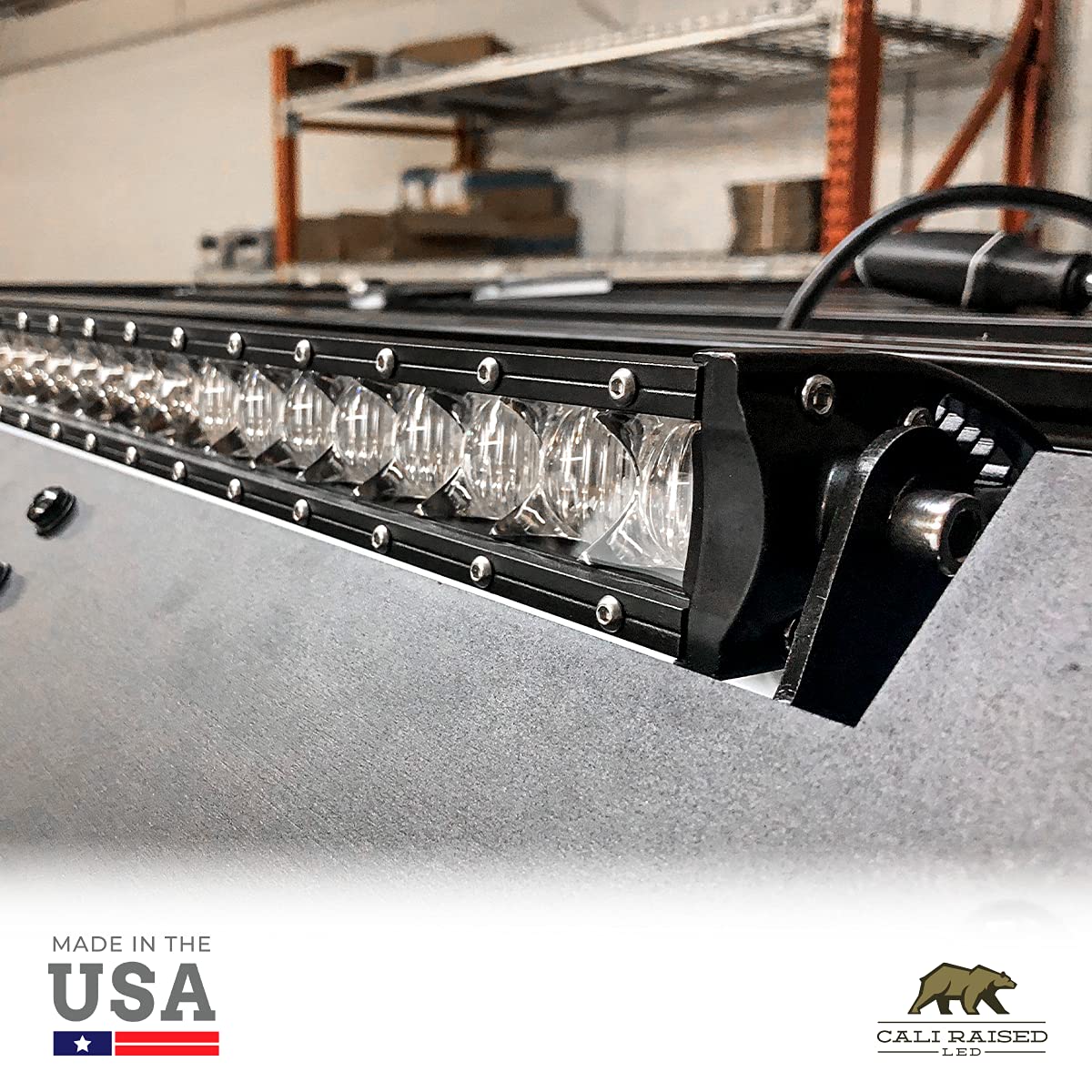 **Cali Raised LED 40-Inch Cut-Out Prinsu Roof Rack Slim LED Light Bar Mounting Brackets - Perfect for Off-Road Trucks & SUVs**
