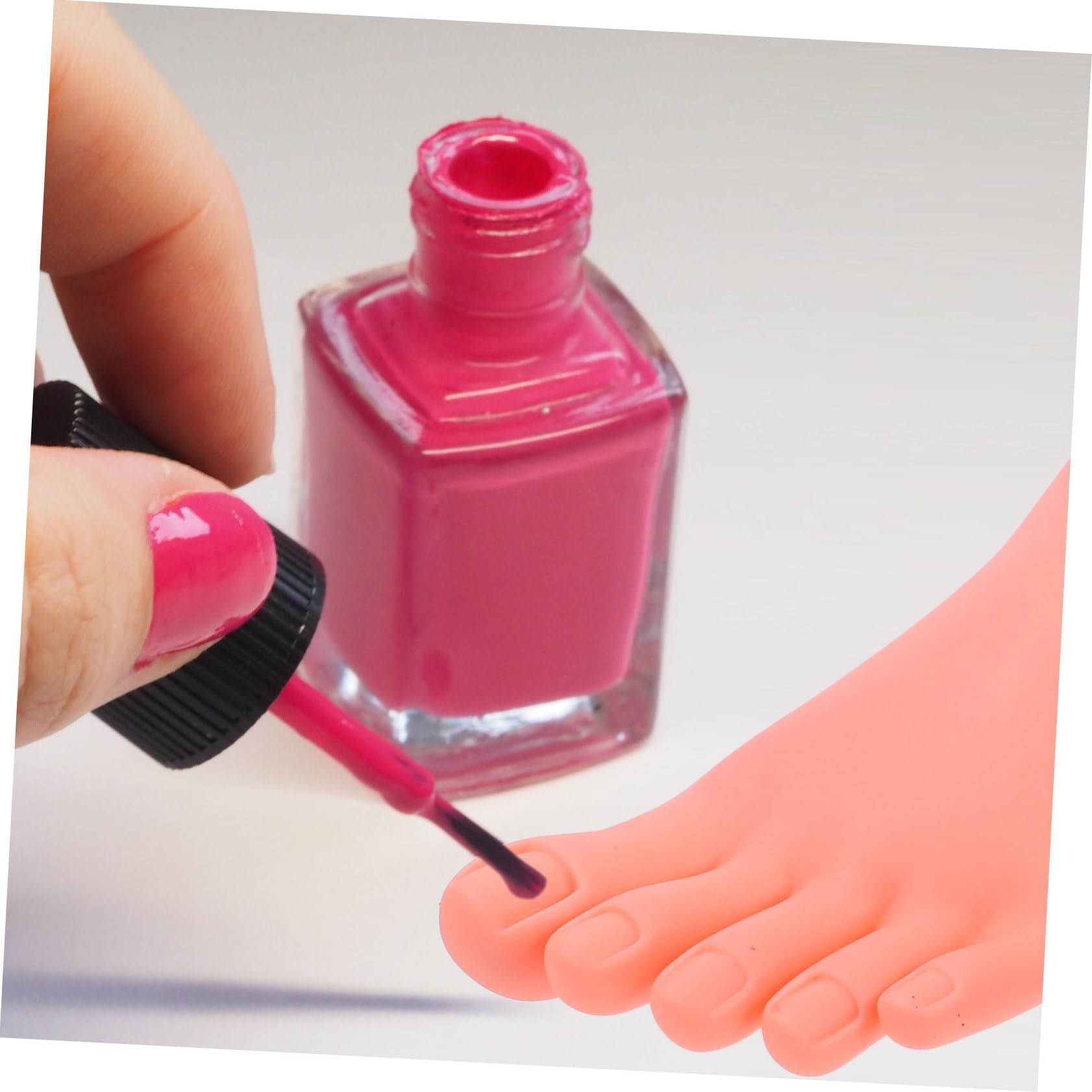Professional Nail Art Training Mannequin Foot - Bendable Fake Toe Model for Salon Practice & Nail Art Design - Perfect for Beginners, Students & Professionals (Pink) | Ideal for Nail Tech Training, DIY Nail Art & Salon Demonstrations