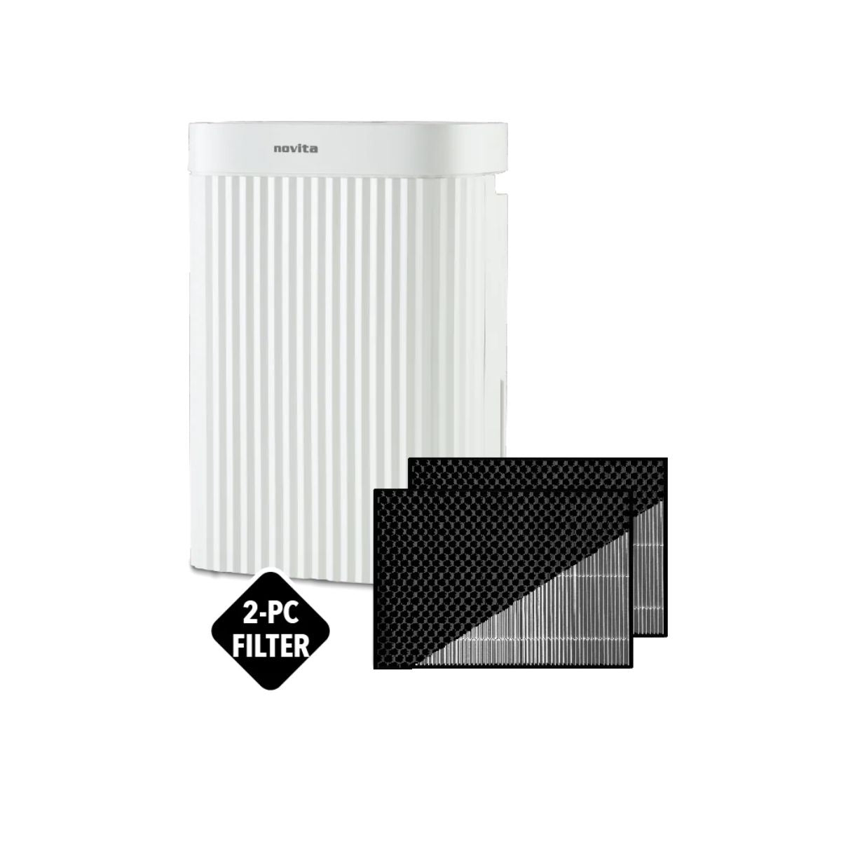Novita 2-in-1 Dehumidifier and Air Purifier with HEPA Filter - ND2 Model for Home, Basement & Bedroom - Eliminates Moisture, Allergens & Odors - Perfect for Allergy Relief and Humidity Control in Small Spaces