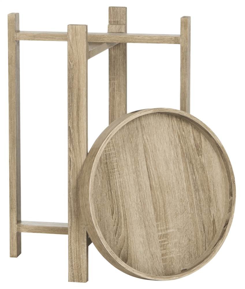 Safavieh Hamish Modern Farmhouse Light Grey Tray Top Side Table - Stylish End Table for Living Room, Bedroom & Office Decor