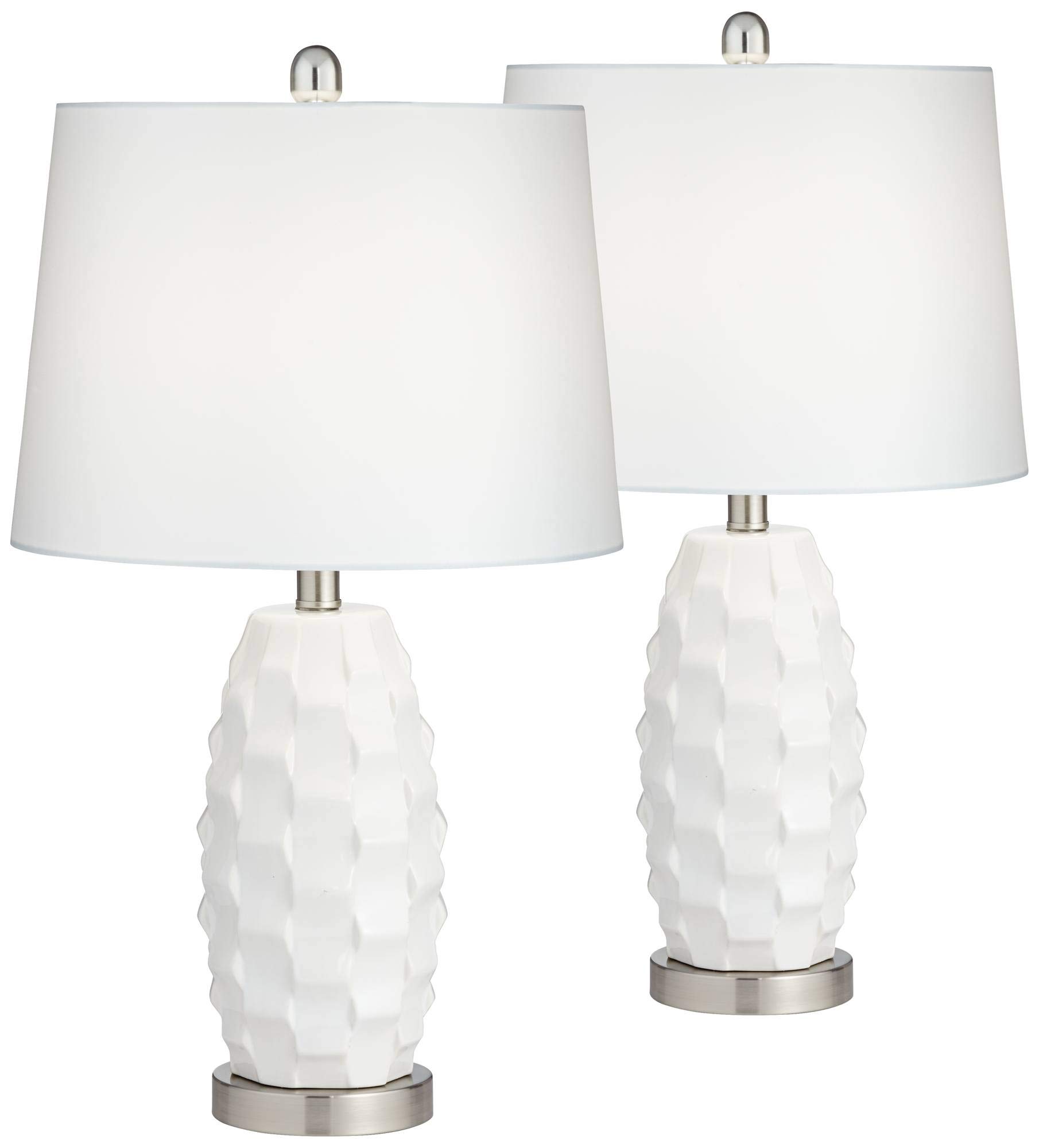 360 Lighting Brad Modern Coastal Style Accent Table Lamps Set of 2 - 24.5