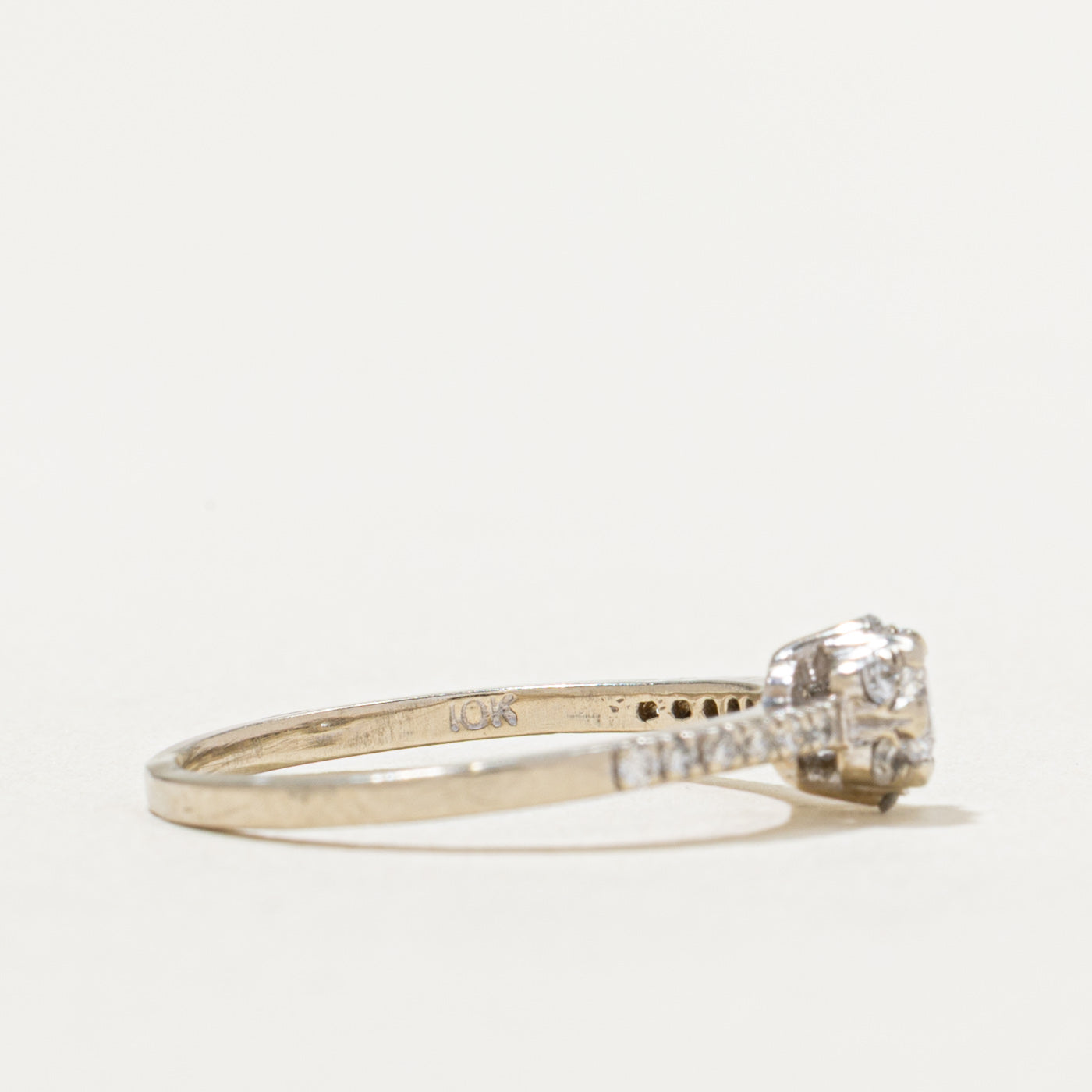 0.41ctw Diamond Petal Engagement Ring - Size 5.5 | Elegant Floral Wedding Band for Proposals, Anniversaries & Romantic Occasions