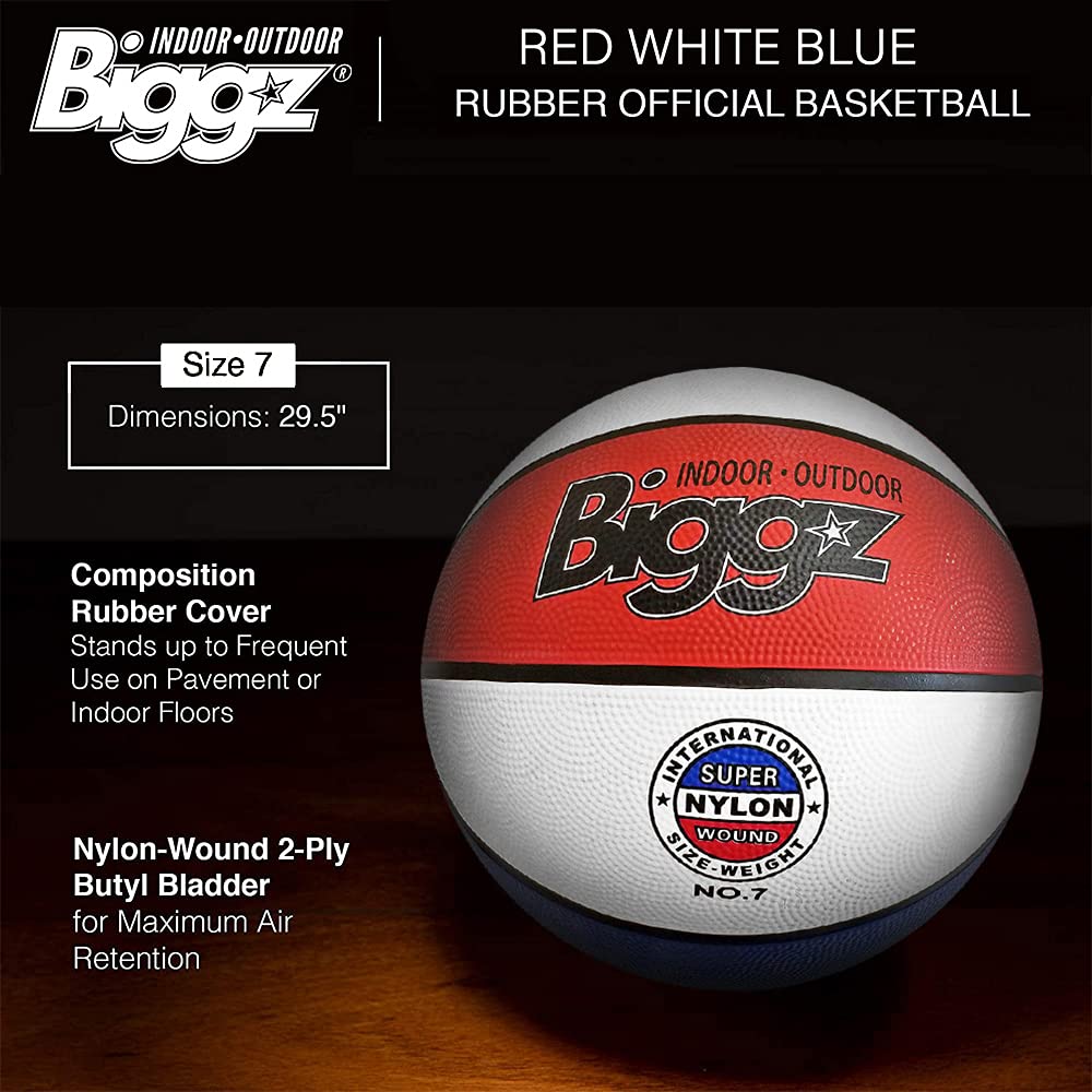Official Size 7 Basketballs - Bulk Pack with Pump for Sports & Training