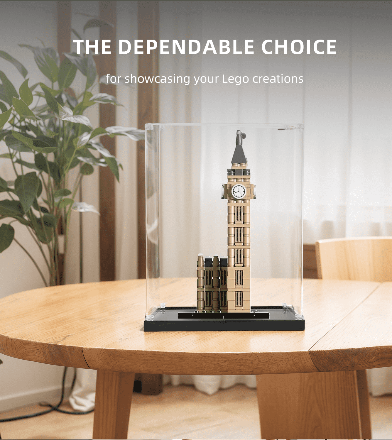 LEGO Architecture Big Ben 21013 Display Case - Clear Acrylic Protection for Collectible Building Sets - Perfect for Showcasing & Dust Protection in Home or Office Decor
